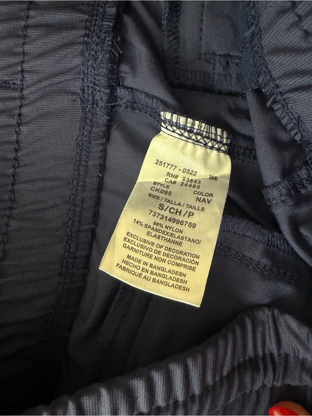 Cherokee Navy Drawstring Track Joggers - Picture 4 of 4